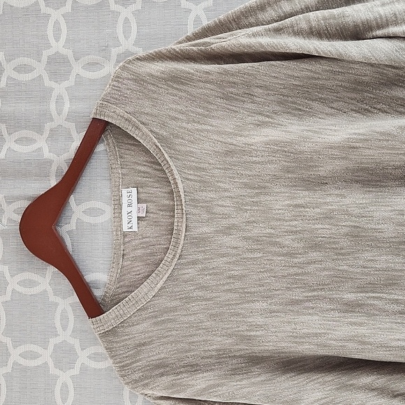 Knox Rose Crew Neck Brown Poncho Sweater Women's S/M - Picture 3 of 8